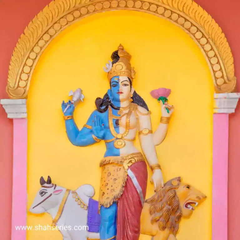 This is a photo of Lord Shiva with painted background.