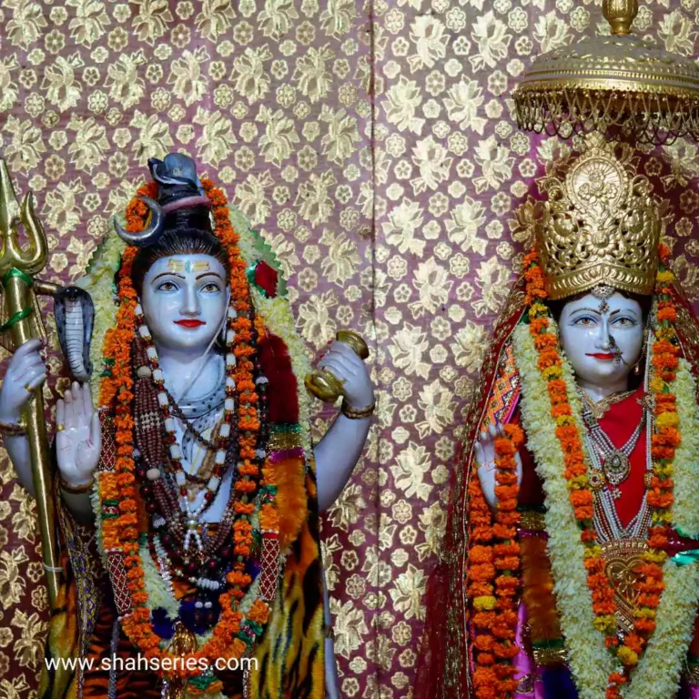 The photo is of a couple of Shiv Parvati. The content of the photo is a website called www.shahseries.com. The tags for the photo include temple, Shiv Parvati and art.