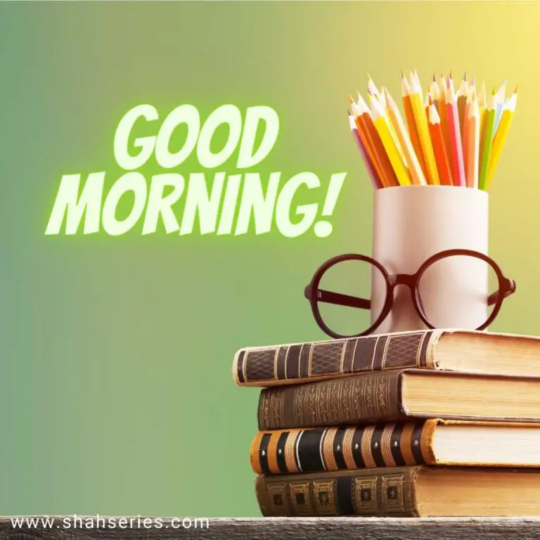 books with pencils and glasses good morning