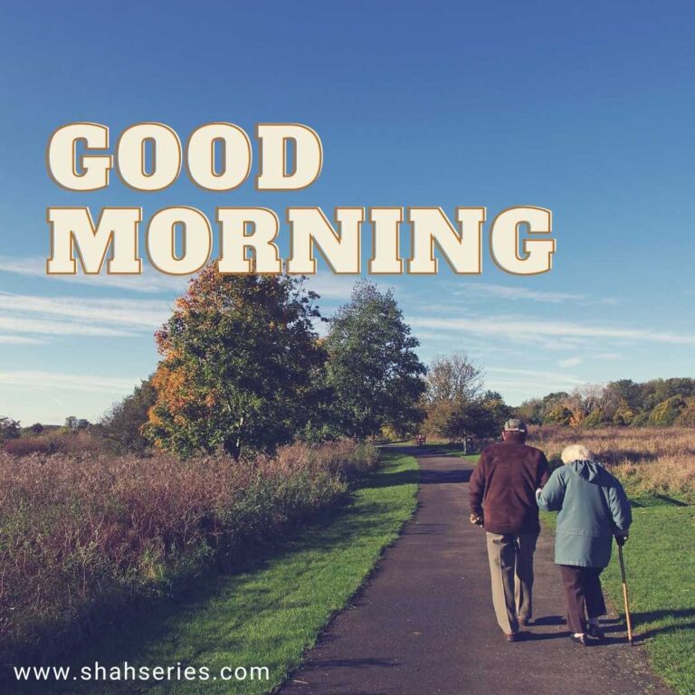 good morning with old man and old woman walks